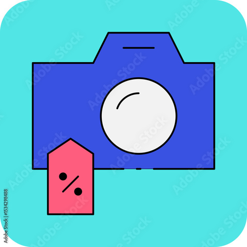 Camera single icon vector illustration