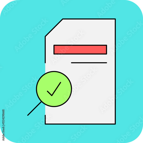 Document single icon vector illustration