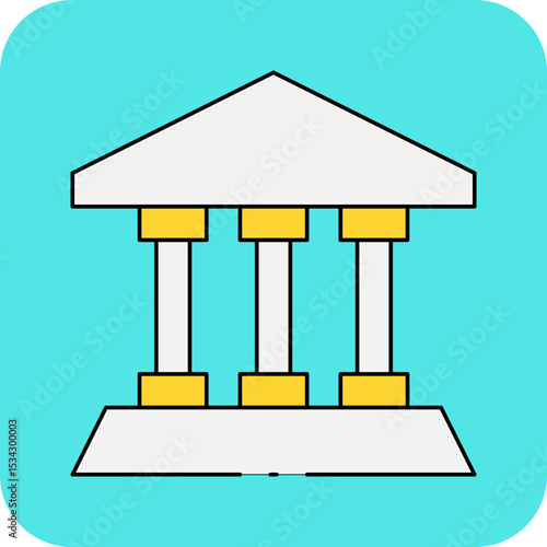 Bank single icon vector illustration