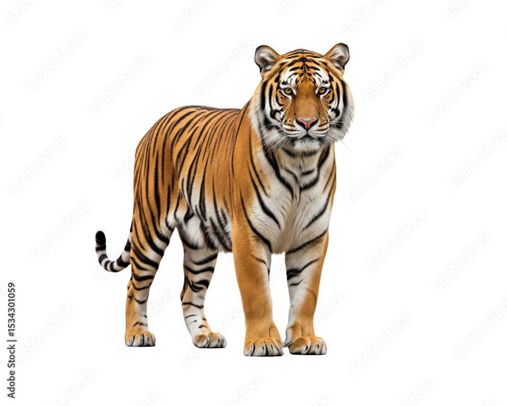 Obraz premium tiger isolated on white background