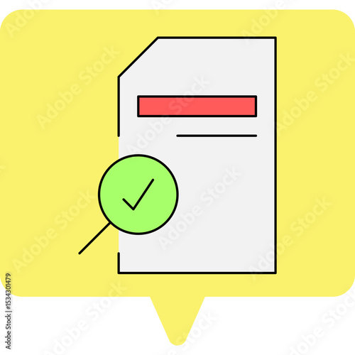 Document single icon vector illustration