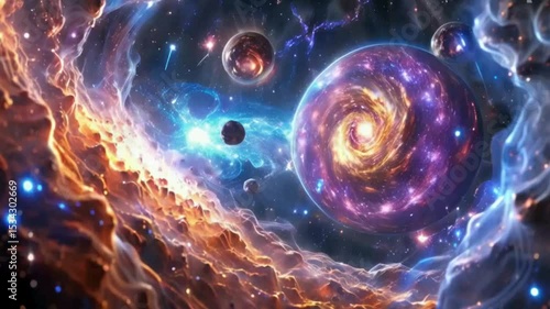 Deep Space Exploration Scene

