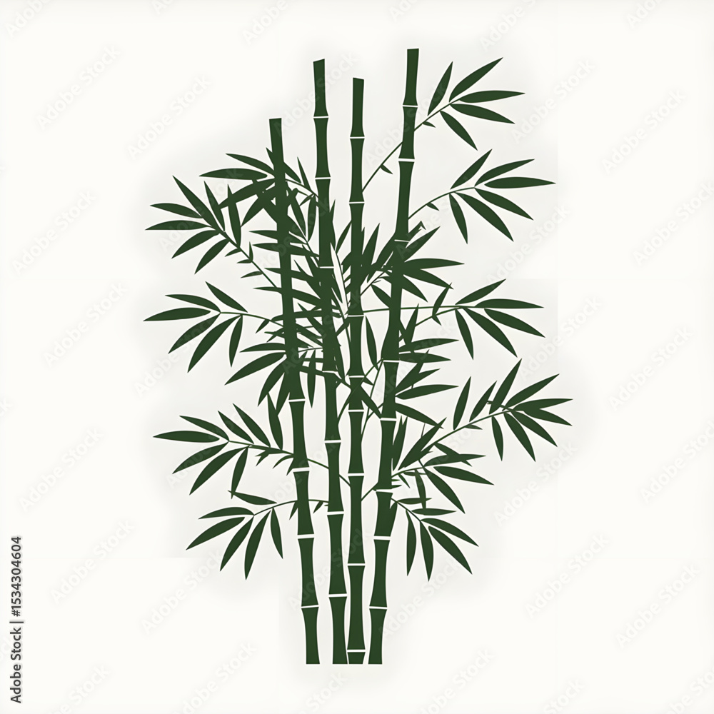 Obraz premium bamboo isolated on white background