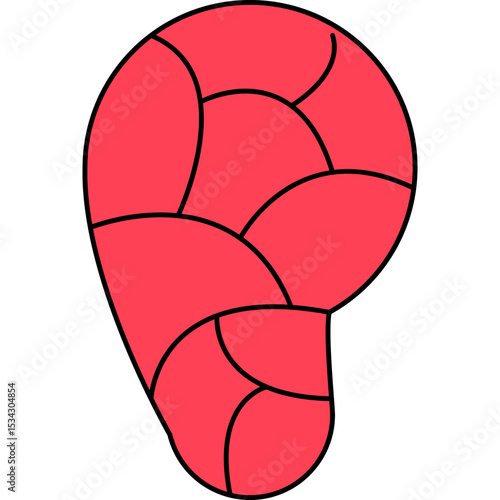 Chopped meat single icon vector illustration