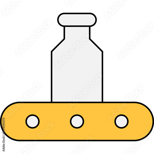 Milk bottle single icon vector illustration