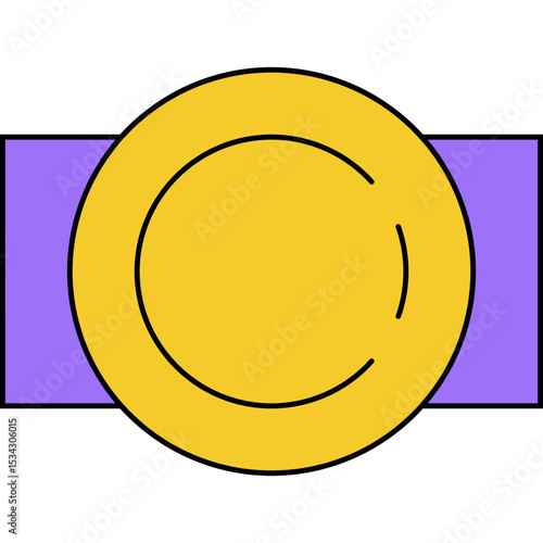 Belt single icon vector illustration