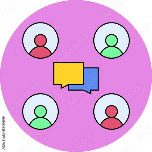 Chat users single icon vector illustration