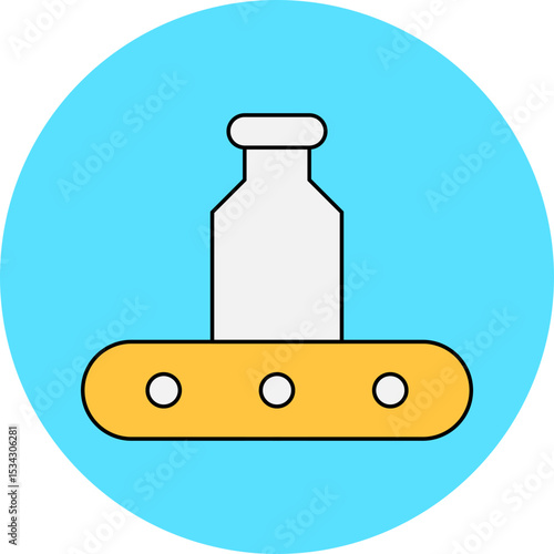 Milk bottle single icon vector illustration