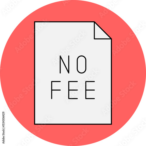 No fees single icon vector illustration