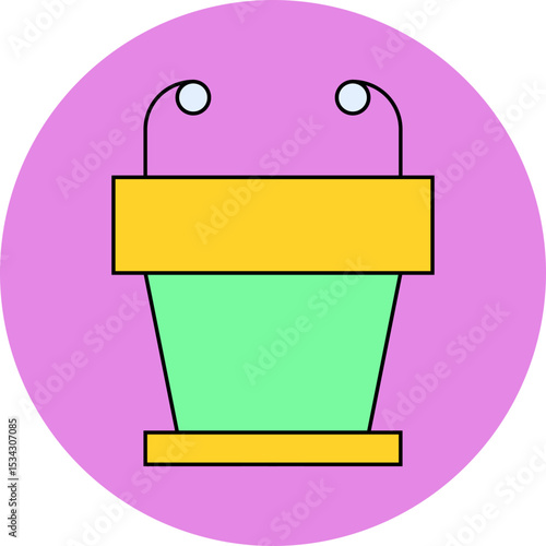 Speech desk single icon vector illustration