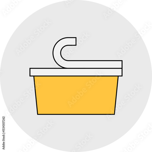 Fish can single icon vector illustration