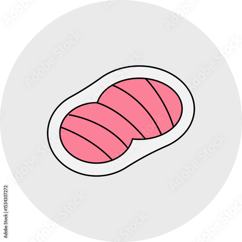 Fresh meat single icon vector illustration