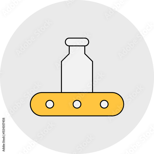 Milk bottle single icon vector illustration