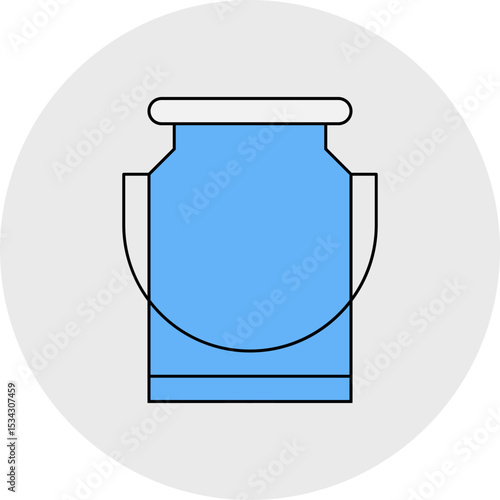 Milk can single icon vector illustration
