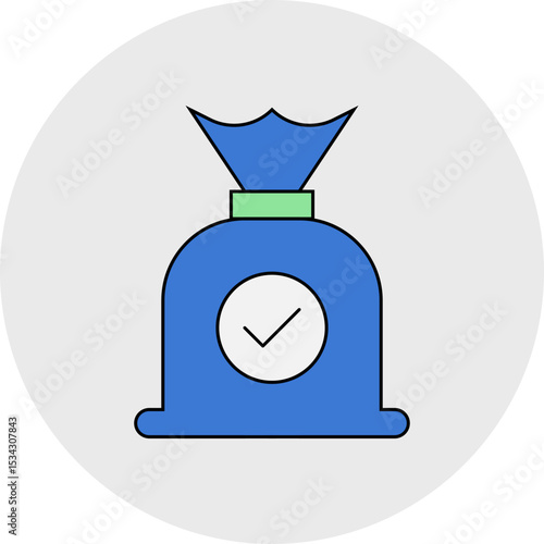 Moneybag single icon vector illustration