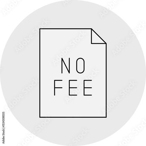 No fees single icon vector illustration