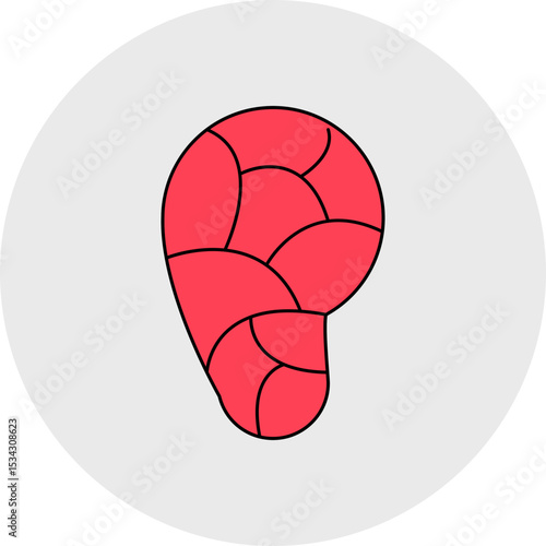 Chopped meat single icon vector illustration