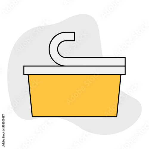 Fish can single icon vector illustration