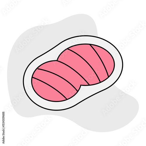 Fresh meat single icon vector illustration