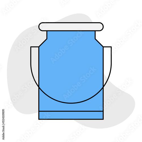 Milk can single icon vector illustration