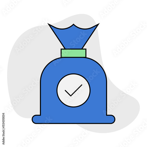 Moneybag single icon vector illustration