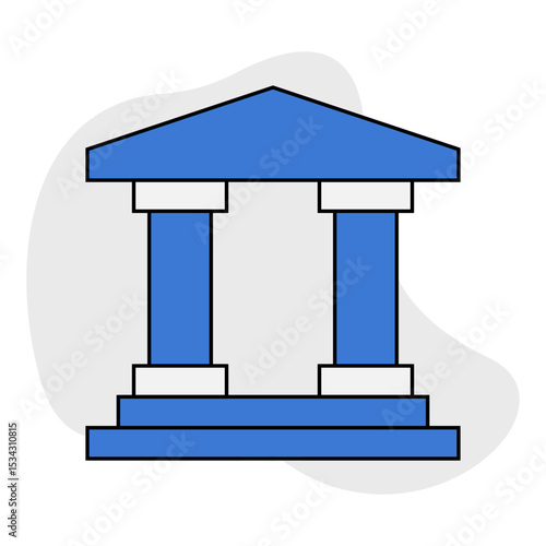 Bank single icon vector illustration