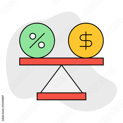 Balance single icon vector illustration