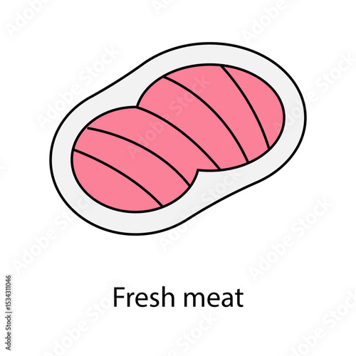 Fresh meat single icon vector illustration