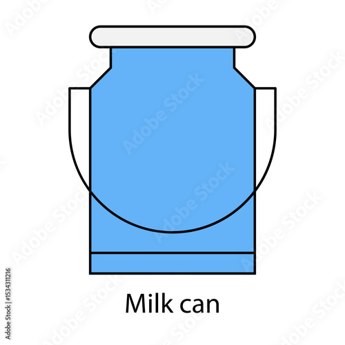 Milk can single icon vector illustration