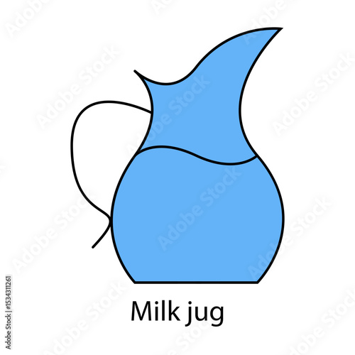Milk jug single icon vector illustration
