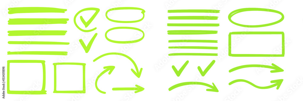 Obraz premium Colorful vector flat illustration of abstract doodles and marks for creative design purposes