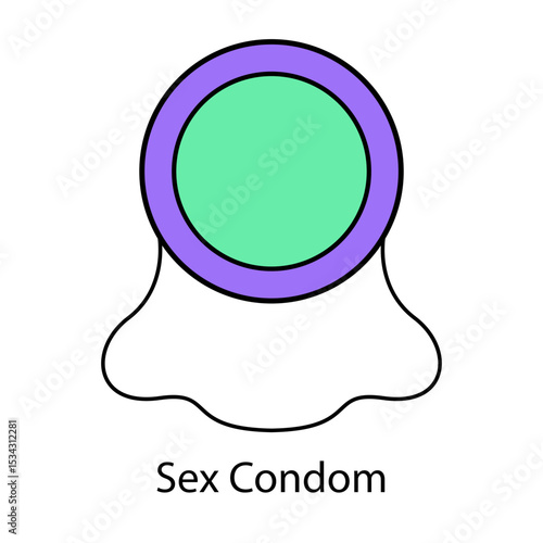 Sex Condom single icon vector illustration