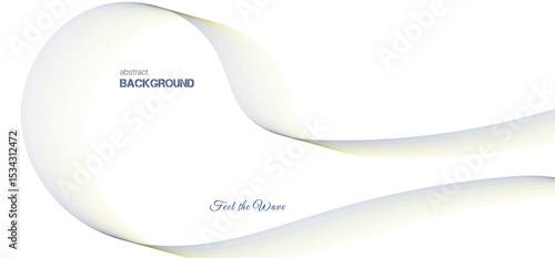 Abstract dusk to dawn gradient ribbon wave on white background. Minimalist background and design element for pattern, poster and banner