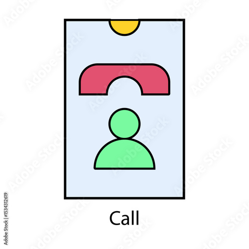 Call single icon vector illustration