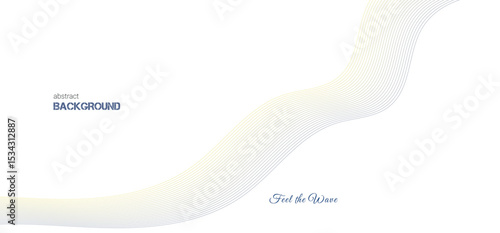 Abstract dusk to dawn gradient ribbon wave on white background. Minimalist background and design element for pattern, poster and banner
