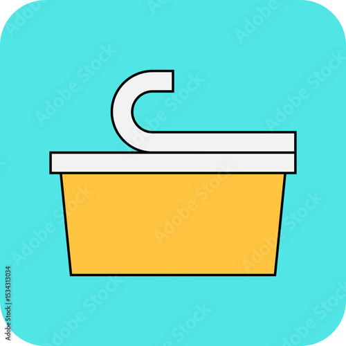 Fish can single icon vector illustration