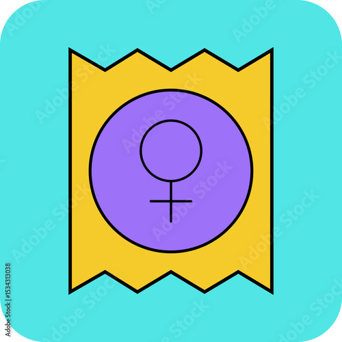 Female Condom single icon vector illustration