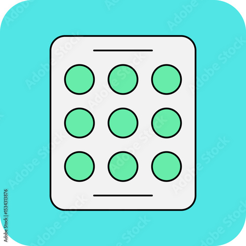 Medicine tablets single icon vector illustration