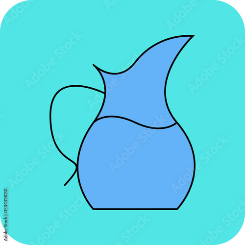Milk jug single icon vector illustration