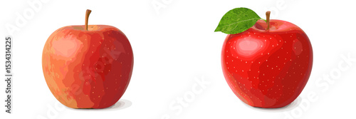 Fresh red apples arranged side by side showing their vibrant colors and smooth textures in a simple setting