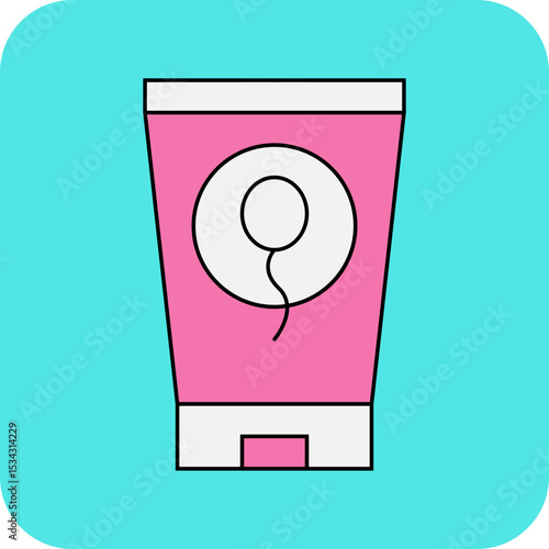 Sex cream single icon vector illustration
