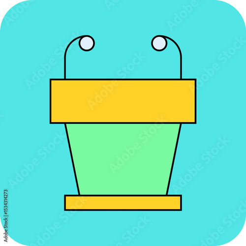 Speech desk single icon vector illustration