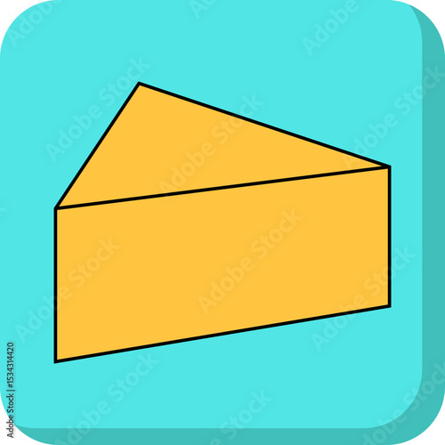 Cheese single icon vector illustration
