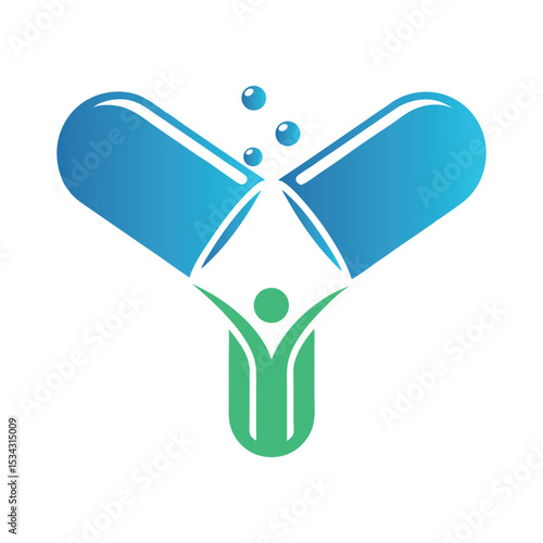 Capsule Wellness Logo Vector Design.