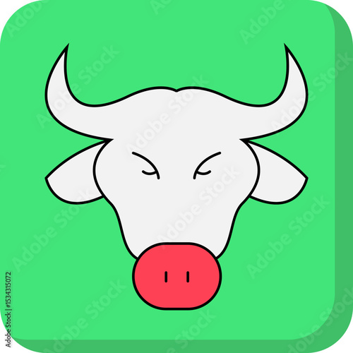 Cow single icon vector illustration