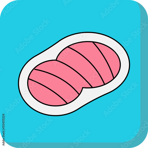 Fresh meat single icon vector illustration