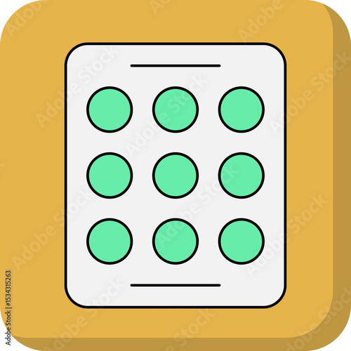 Medicine tablets single icon vector illustration