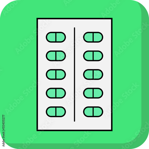 Medicine pills single icon vector illustration