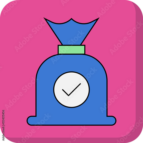 Moneybag single icon vector illustration