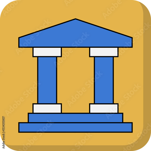 Bank single icon vector illustration